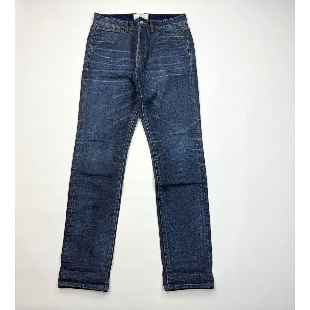 LAB101 Slim Fit Denim Jeans Mens 30 NWOT $175 Cotton 5 Pockets Flat‎ Front Blue